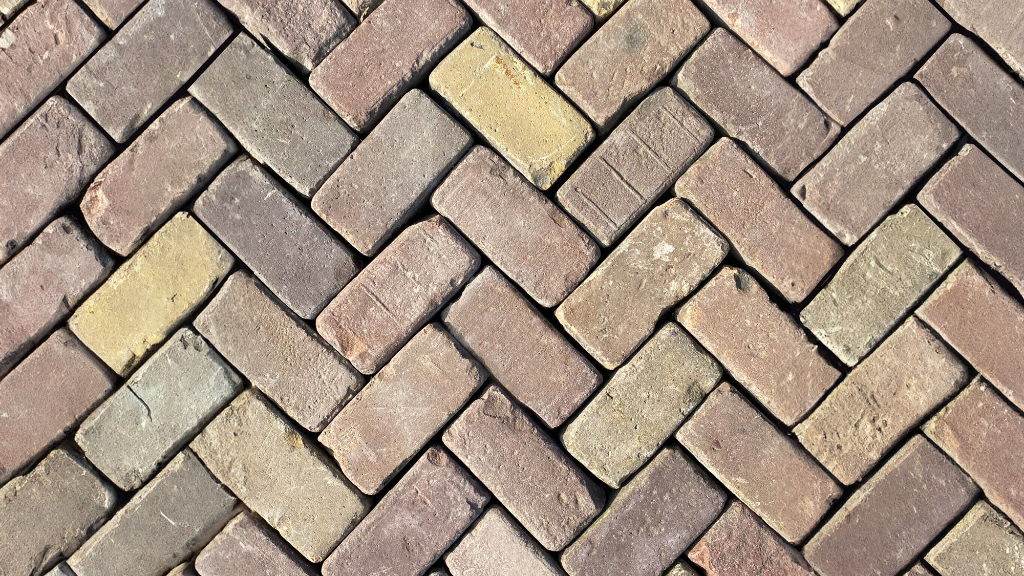 Gebakken keiformaat oud gebruikt Genuanceerd (los gestort)