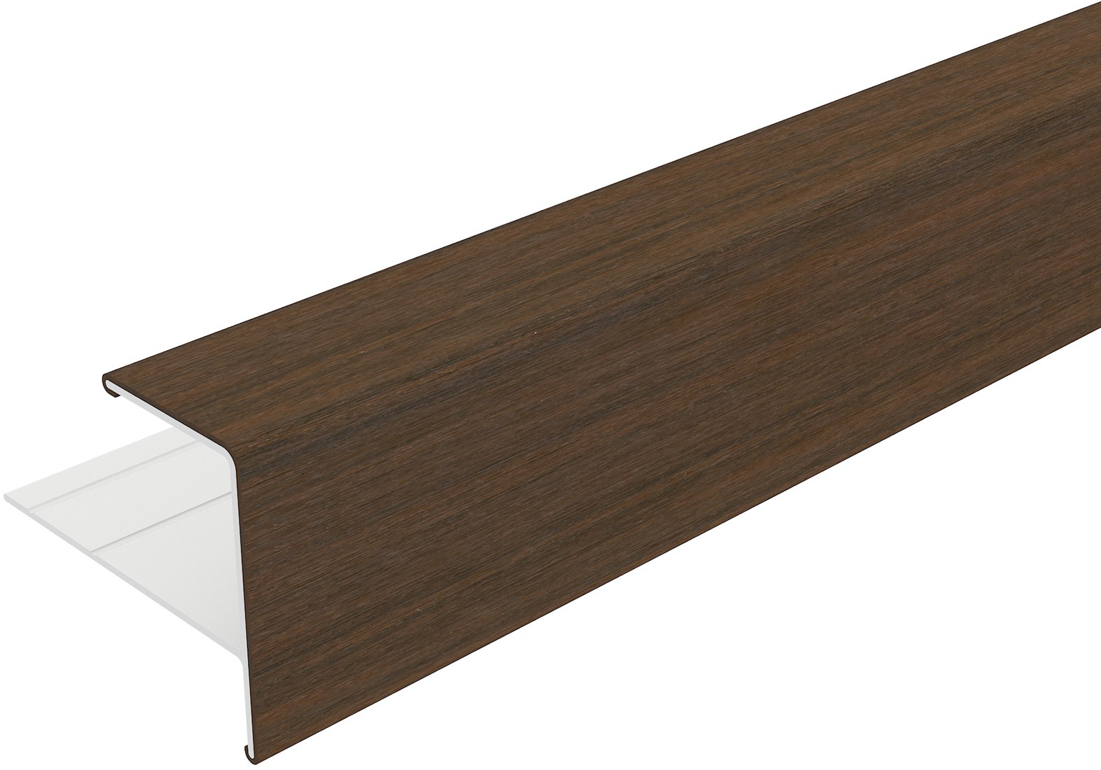 NewTechWood aluminium co-extrusie eindprofiel rhombus t.b.v. wand bekleding 5x5x300cm Ipe
