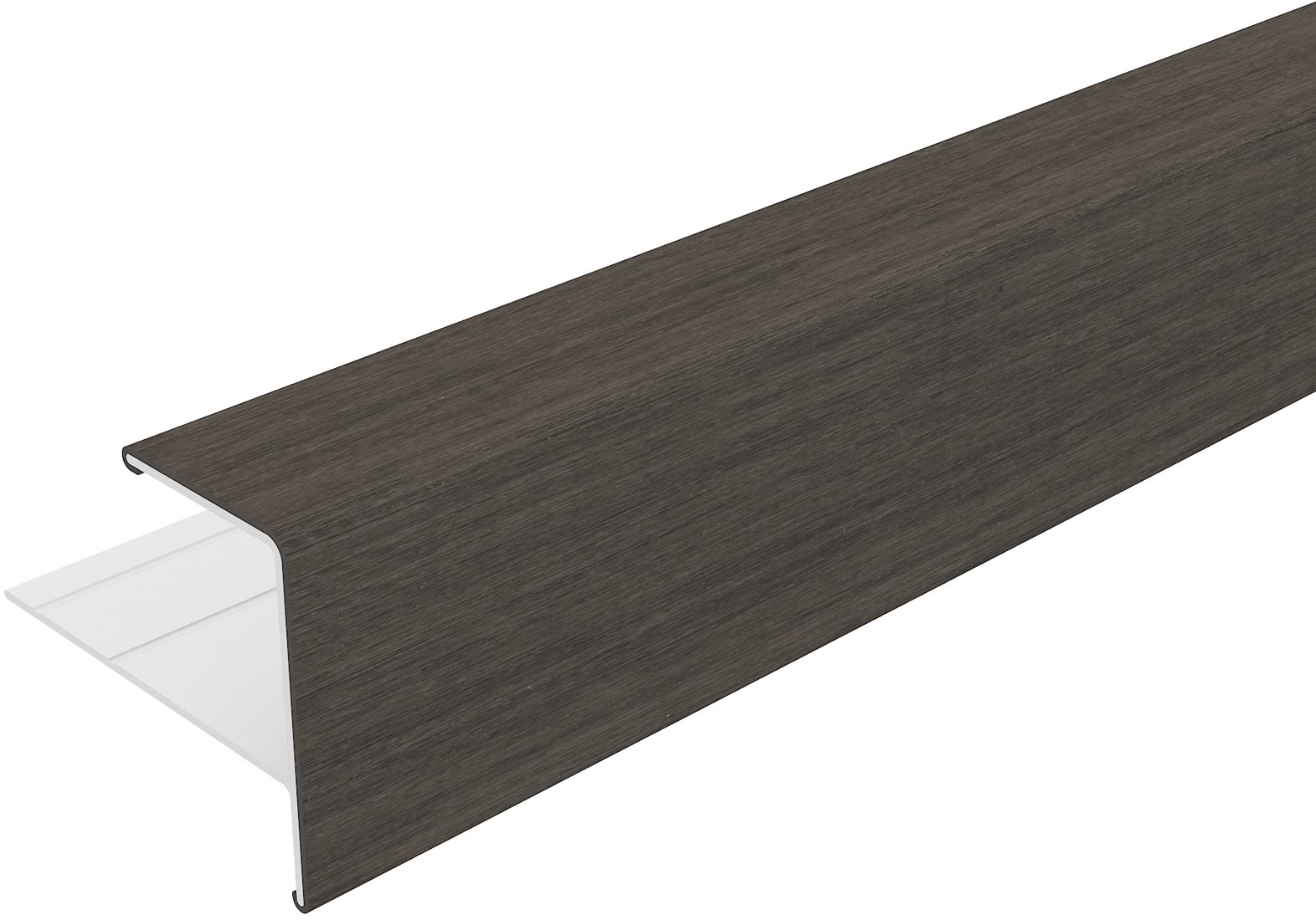 NewTechWood aluminium co-extrusie eindprofiel rhombus t.b.v. wand bekleding 5x5x300cm Silver Gray
