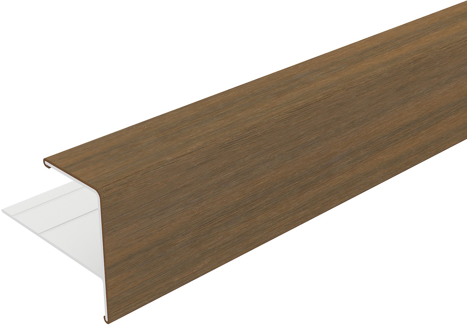 NewTechWood aluminium co-extrusie eindprofiel rhombus t.b.v. wand bekleding 5x5x300cm Teak