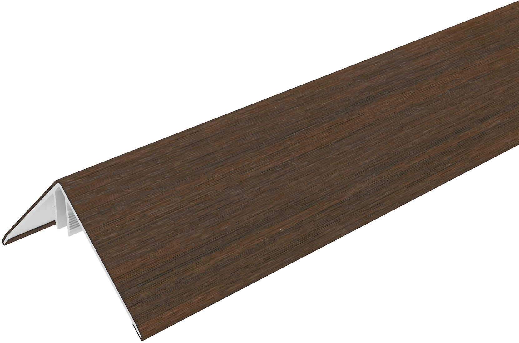 NewTechWood aluminium co-extrusie hoekprofiel rhombus t.b.v. wand bekleding 6x6x300cm Ipe