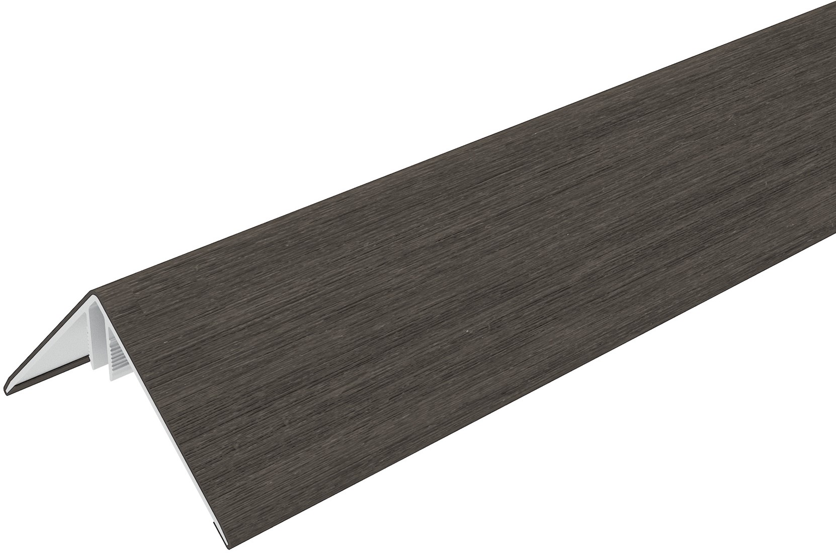NewTechWood aluminium co-extrusie hoekprofiel rhombus t.b.v. wand bekleding 6x6x300cm Silver Gray
