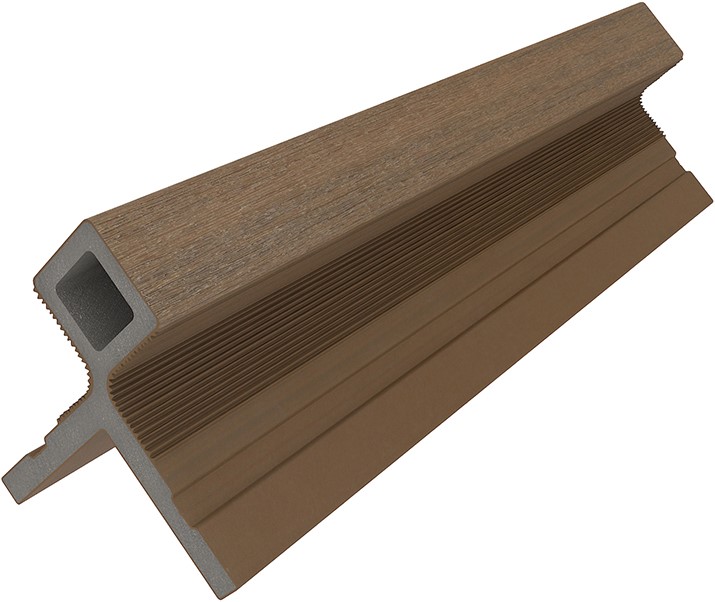 NewTechWood composiet co-extrusie hoekprofiel castellation t.b.v. wand bekleding 7x8x300cm Teak