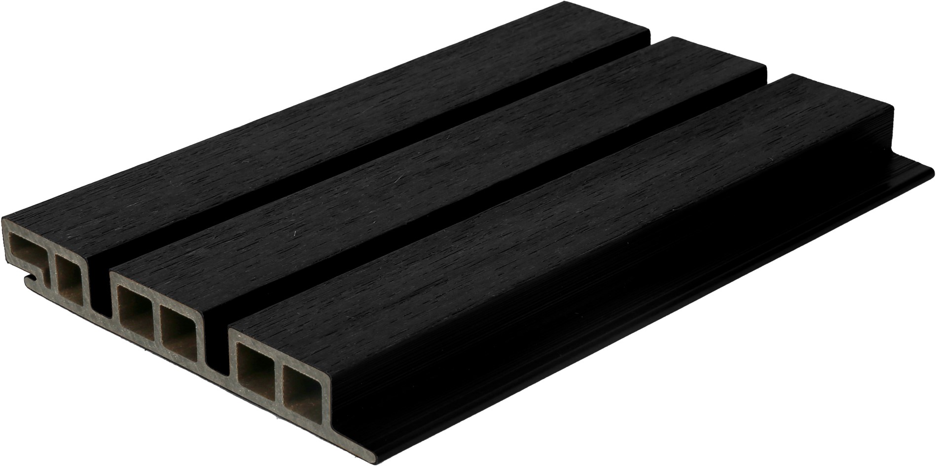 NewTechWood composiet co-extrusie wand bekleding castellation 50 profiel, 2,5x19,6x290cm, Zwart