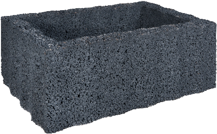 Ridgeflor groot 60x40x25cm Zwart