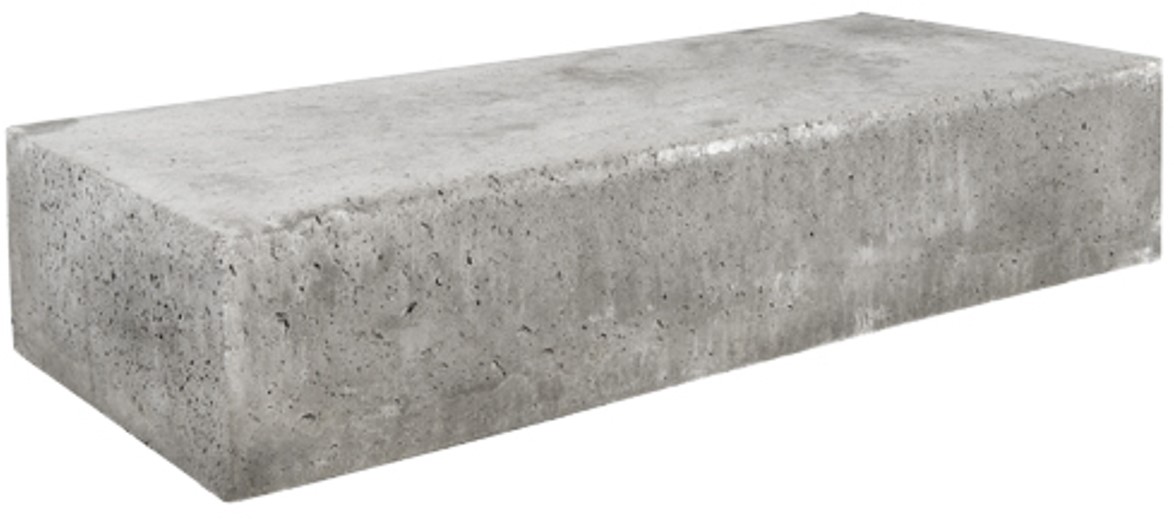 Schellevis Oud Hollandse traptrede massief 100x37x15cm Grijs