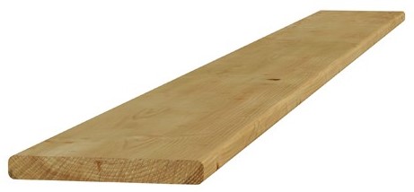 Grenen geschaafde plank 1,7x14,0x300 cm, groen geïmpregneerd (W06127)