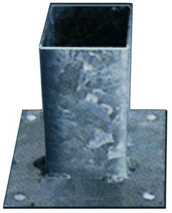 Vloerpaalhouder verzinkt 12x12cm (1001103)