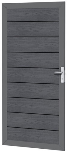 Composiet deur houtmotief 90x183cm antraciet (W23685)