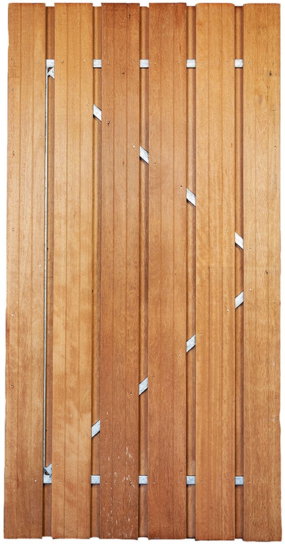 Gardenlux hardhouten deur verstelbaar stalen frame 195x100cm TEBI